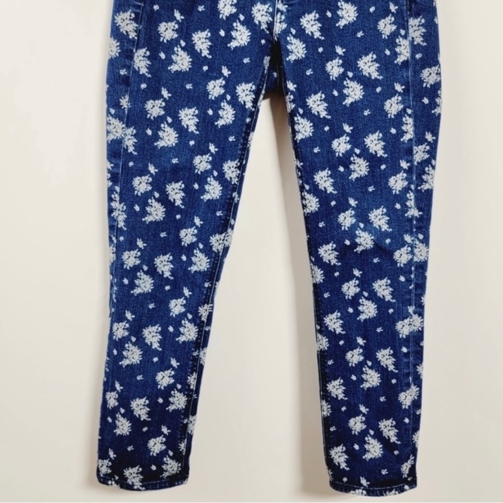 J. Crew Indigo Floral Matchstick Jeans - Picture 11 of 16
